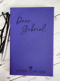 Letters To My Son Personalized Journal Purple