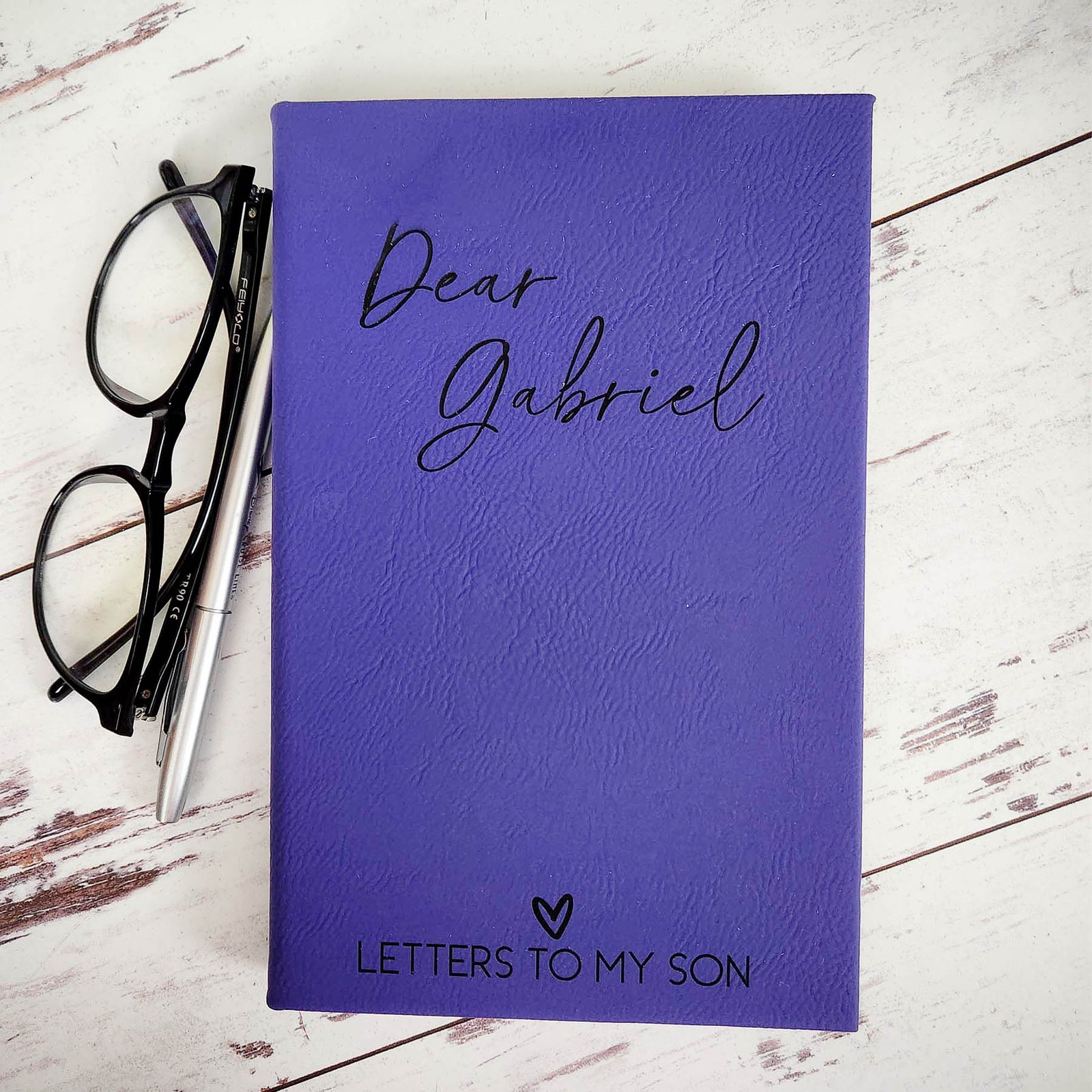 Letters To My Son Personalized Journal Purple