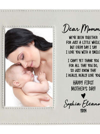 Dear Mommy First Mother's Day Custom Leatherette Picture Frame by Sunny Box