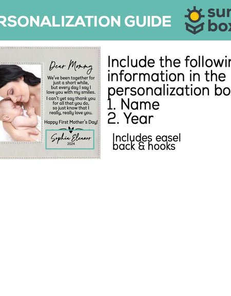 Dear Mommy Leatherette Wide Picture Frame