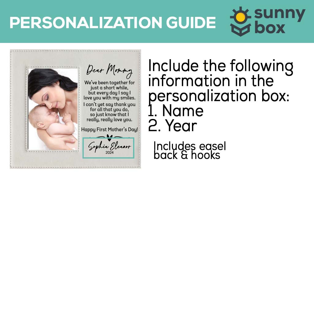 Dear Mommy Leatherette Wide Picture Frame