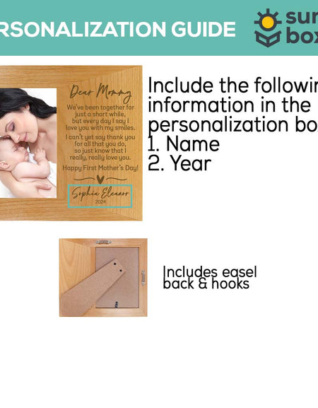 Dear Mommy First Mother's Day Custom Wood Picture Frame by Sunny Box