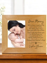 Dear Mommy First Mother's Day Custom Wood Picture Frame by Sunny Box