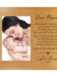 Dear Mommy First Mother's Day Custom Wood Picture Frame by Sunny Box