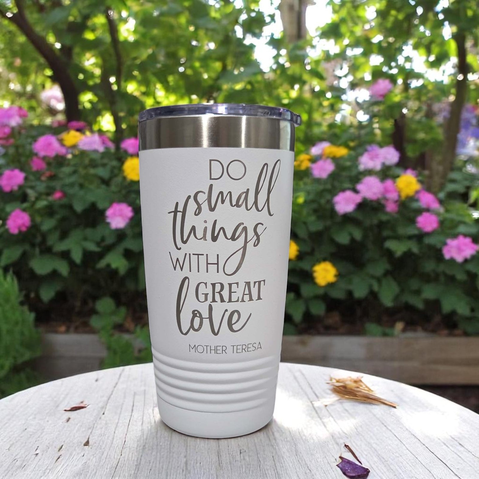 Do Small Things With Great Love - Mother Theresa Quote Engraved Polar Camel Tumbler