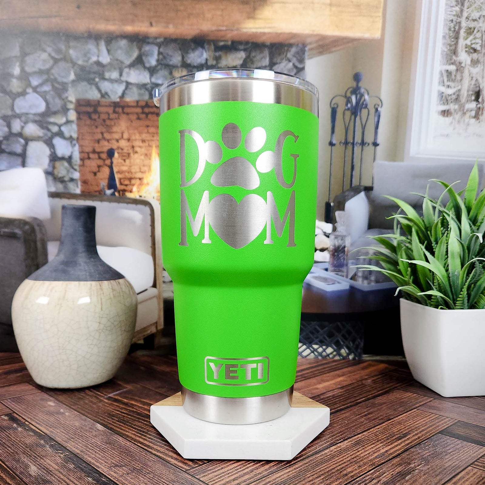 Dog Mom Design #2 Engraved YETI Tumbler