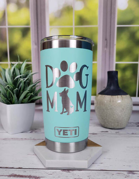 Dog Mom - German Shepherd Engraved YETI Tumbler