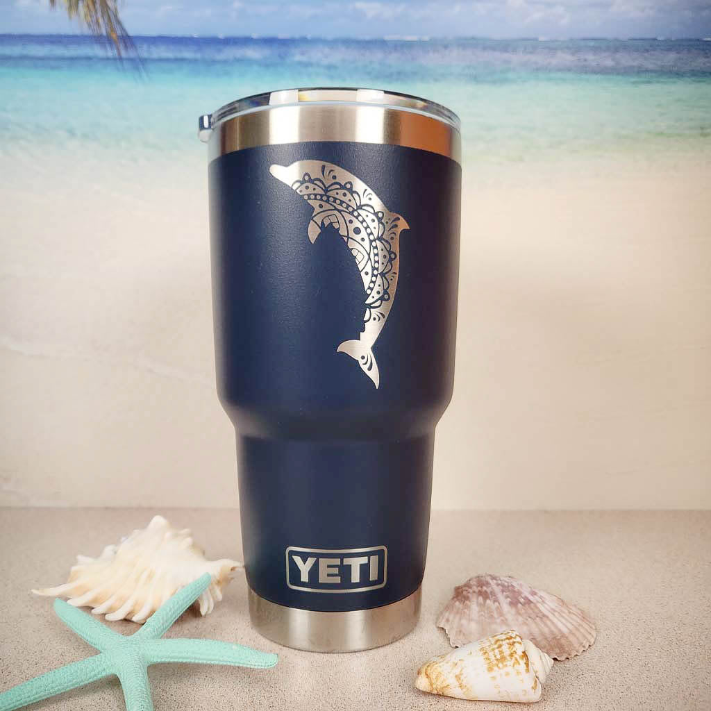 Dolphin Mandala - Engraved YETI Tumbler