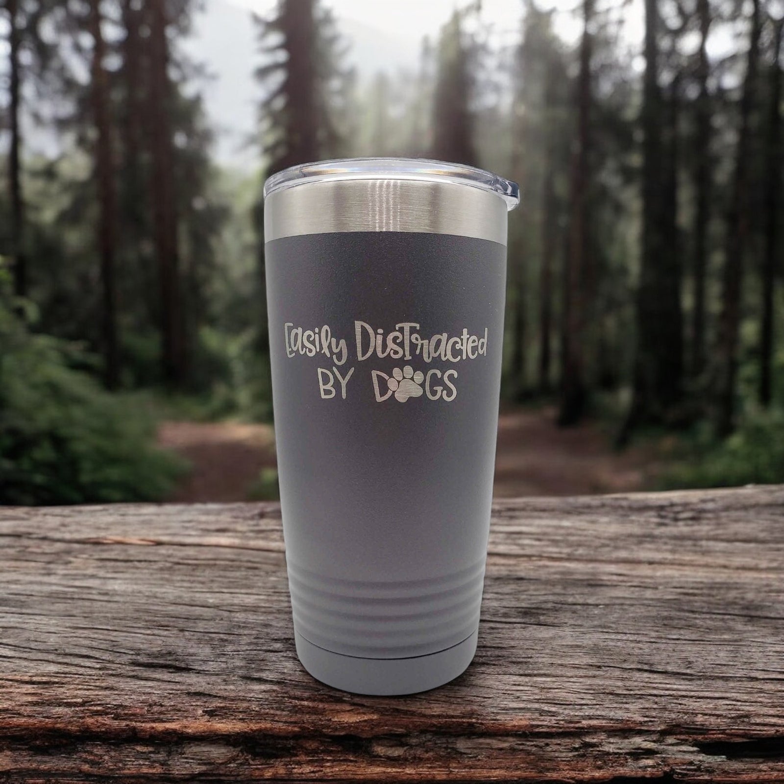 Easily Distracted by Dogs Engraved Polar Camel Tumbler