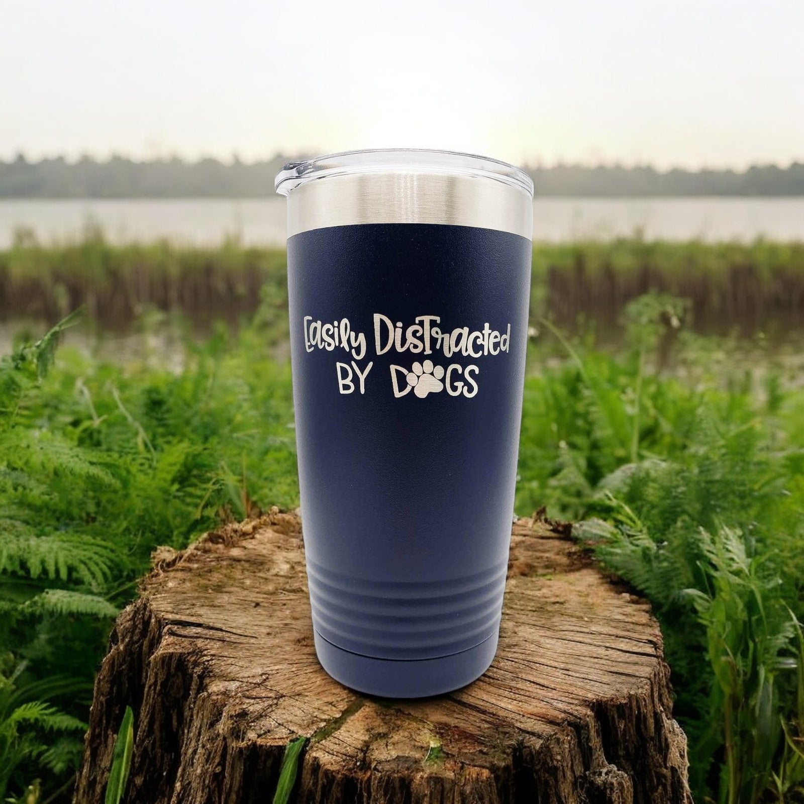 Easily Distracted by Dogs Engraved Polar Camel Tumbler