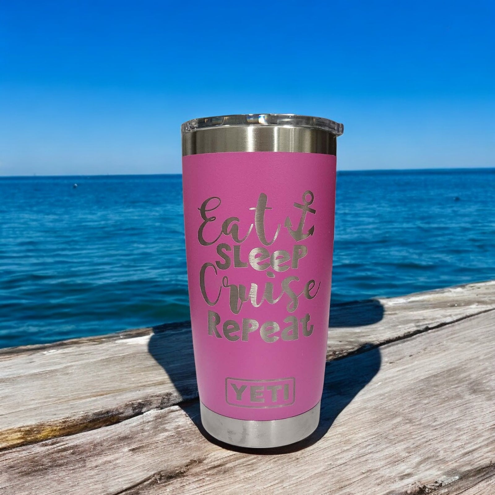Eat Sleep Cruise Repeat - Engraved YETI Tumbler