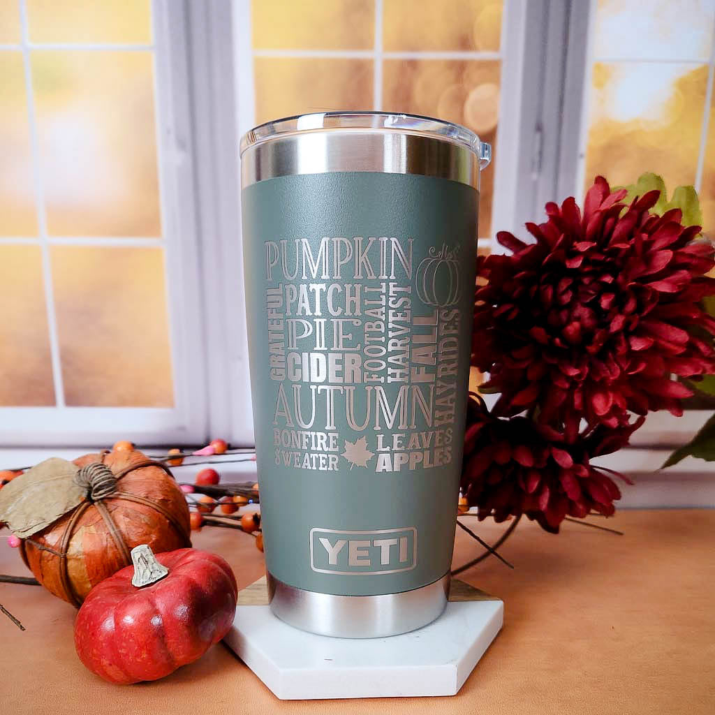 Fall Engraved YETI Tumbler