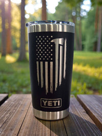 Thin Red Line Firefighter Flag YETI
