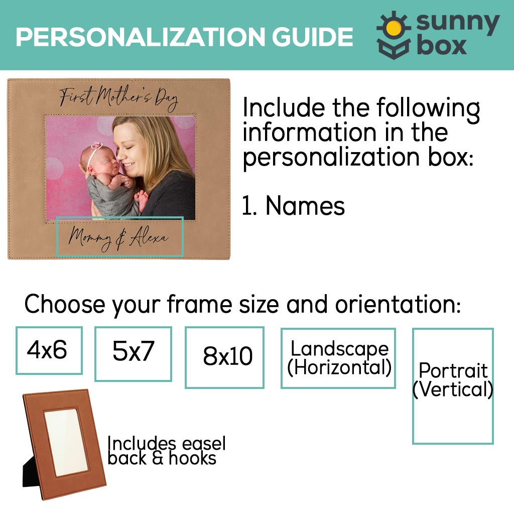 First Mother's Day Leatherette Picture Frame