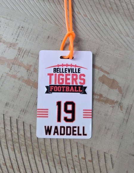 Football Team Sports Mascot Bag Tag