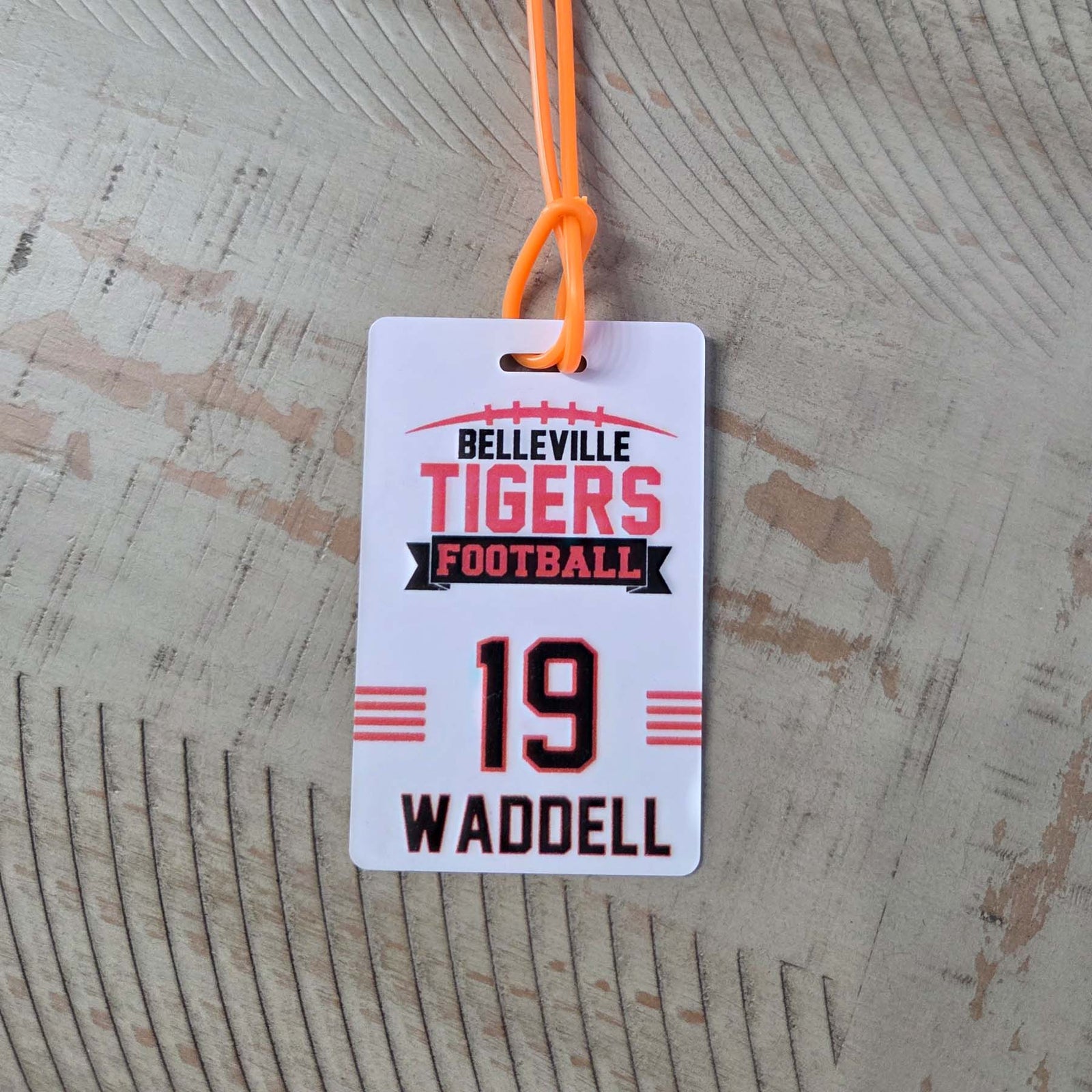 Football Team Sports Mascot Bag Tag