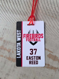 Football Team Sports Mascot Bag Tag