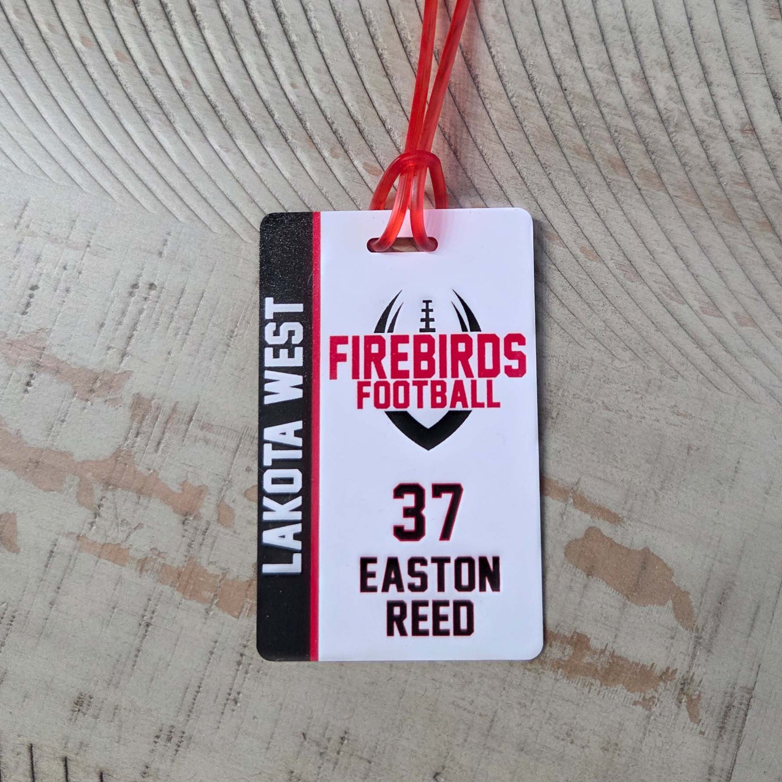 Football Team Sports Mascot Bag Tag