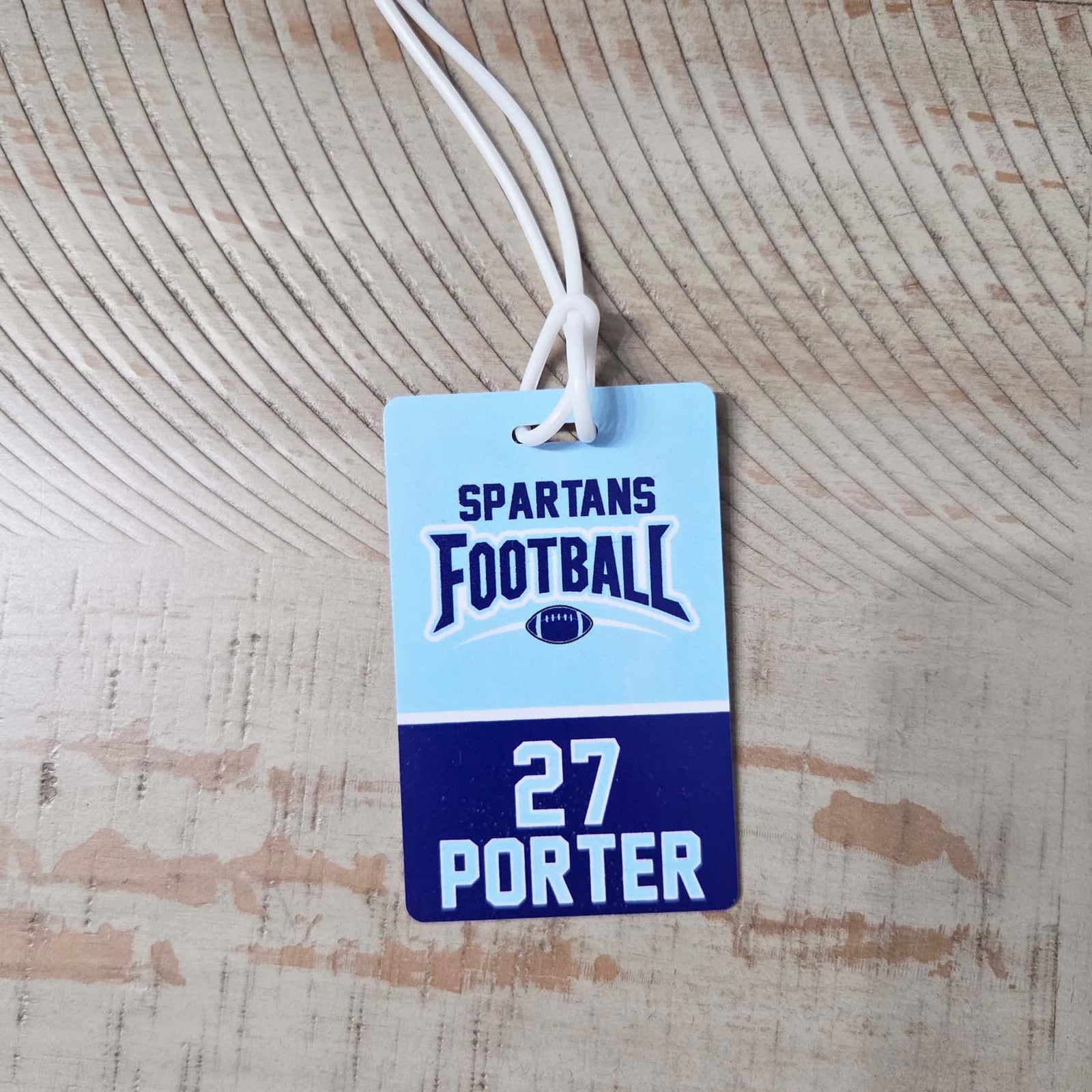 Football Bag Tag - Custom Personalized Player Name Tag With Durable Strap