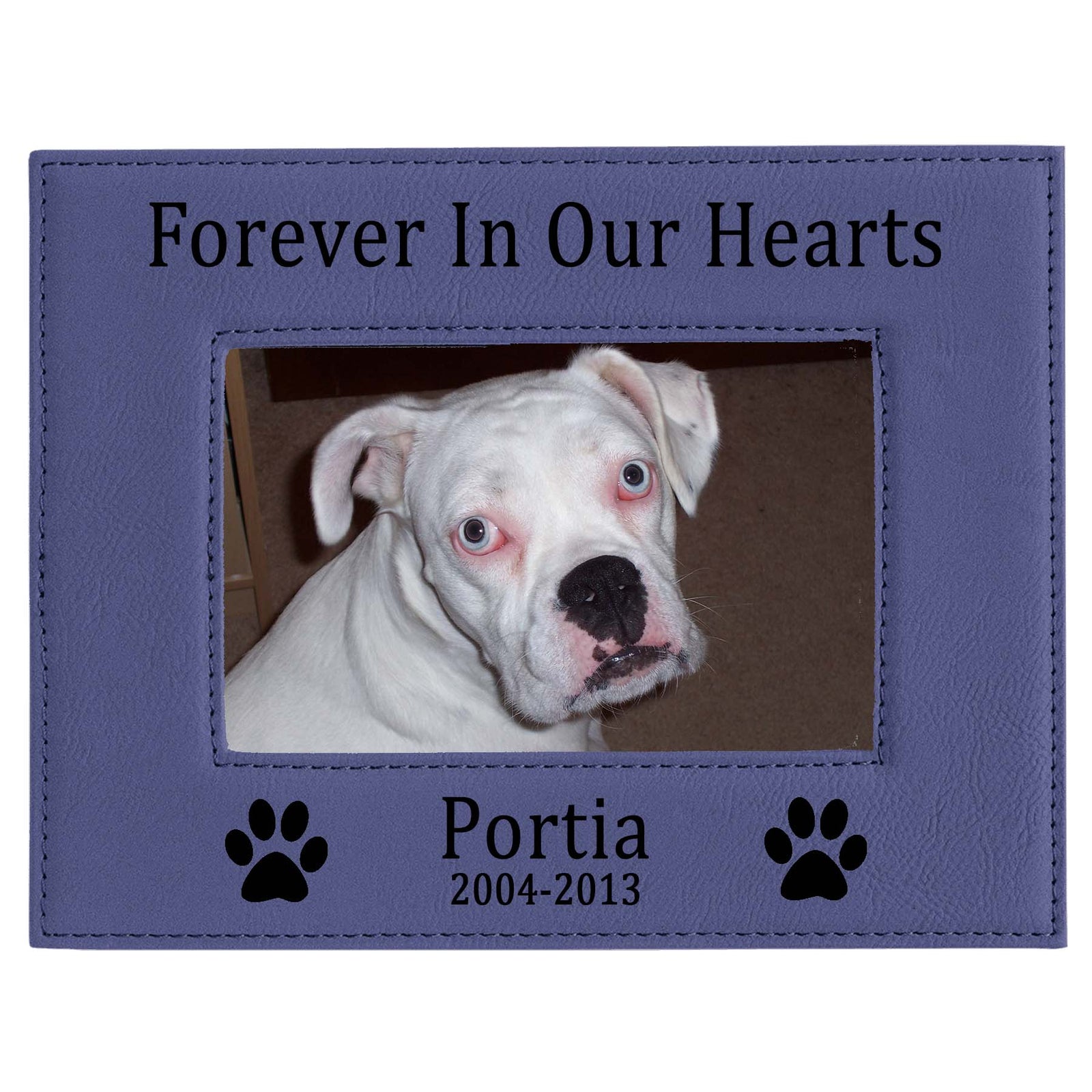 Forever In Our Hearts - Pet Memorial Leatherette Picture Frame