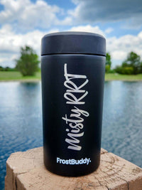 Engraved Frost Buddy Universal Can Cooler Black by Sunny Box