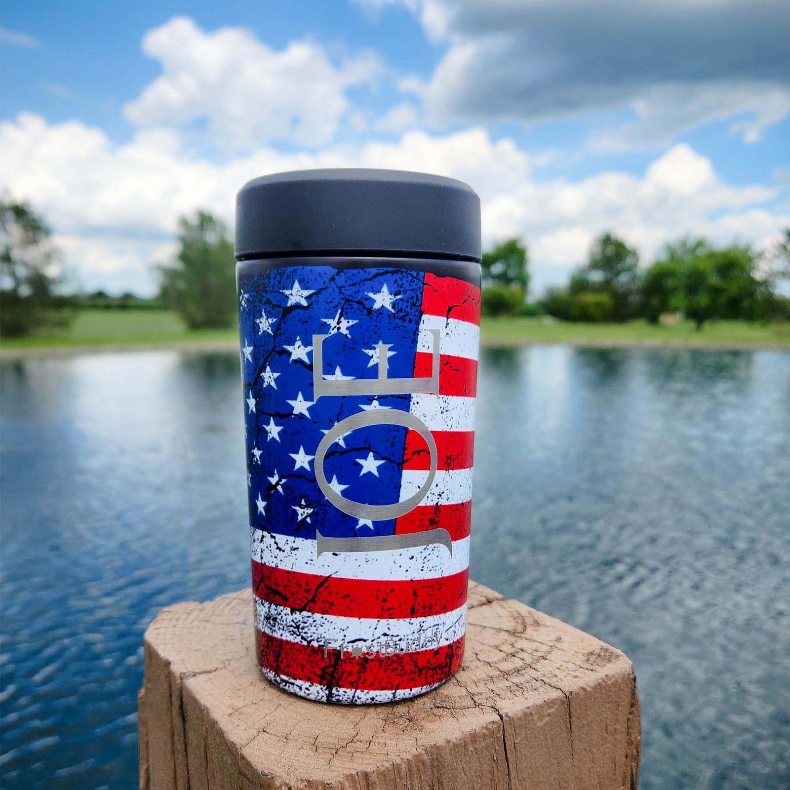 Engraved Frost Buddy Universal Can Cooler Merica by Sunny Box