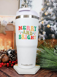 Personalized Engraved Frost Buddy To Go Buddy White Christmas Merry and Bright by Sunny Box