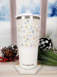 Personalized Engraved Frost Buddy To Go Buddy White Snowflakes by Sunny Box