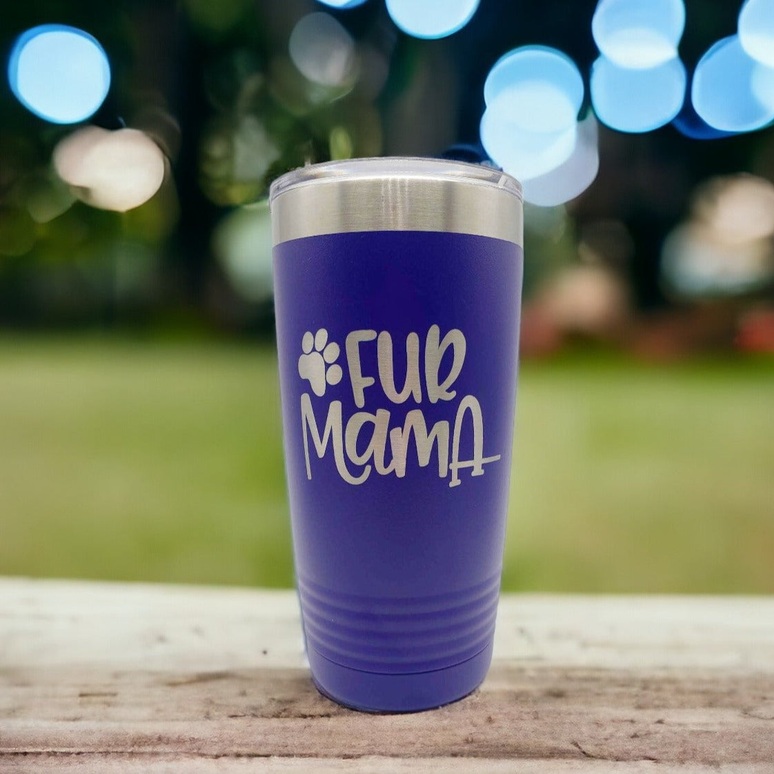 Fur Mama - Engraved 20oz Polar Camel Purple Tumbler - Sunny Box