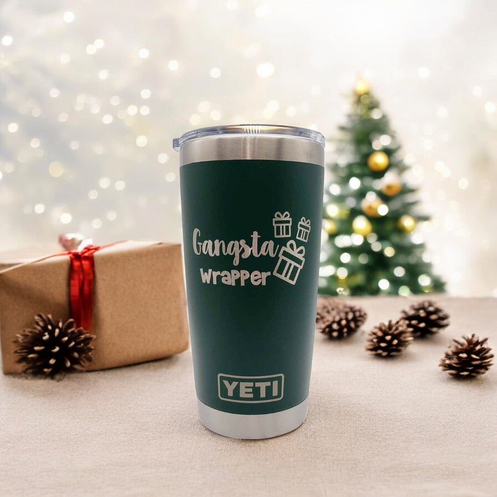 Gangsta Wrapper - Christmas Engraved YETI Tumbler