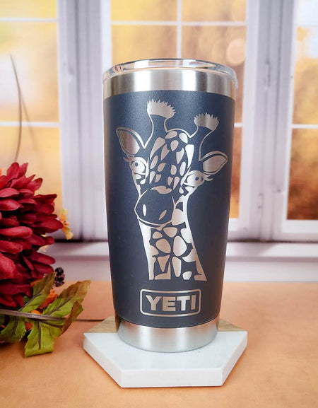 Giraffe Engraved YETI Tumbler