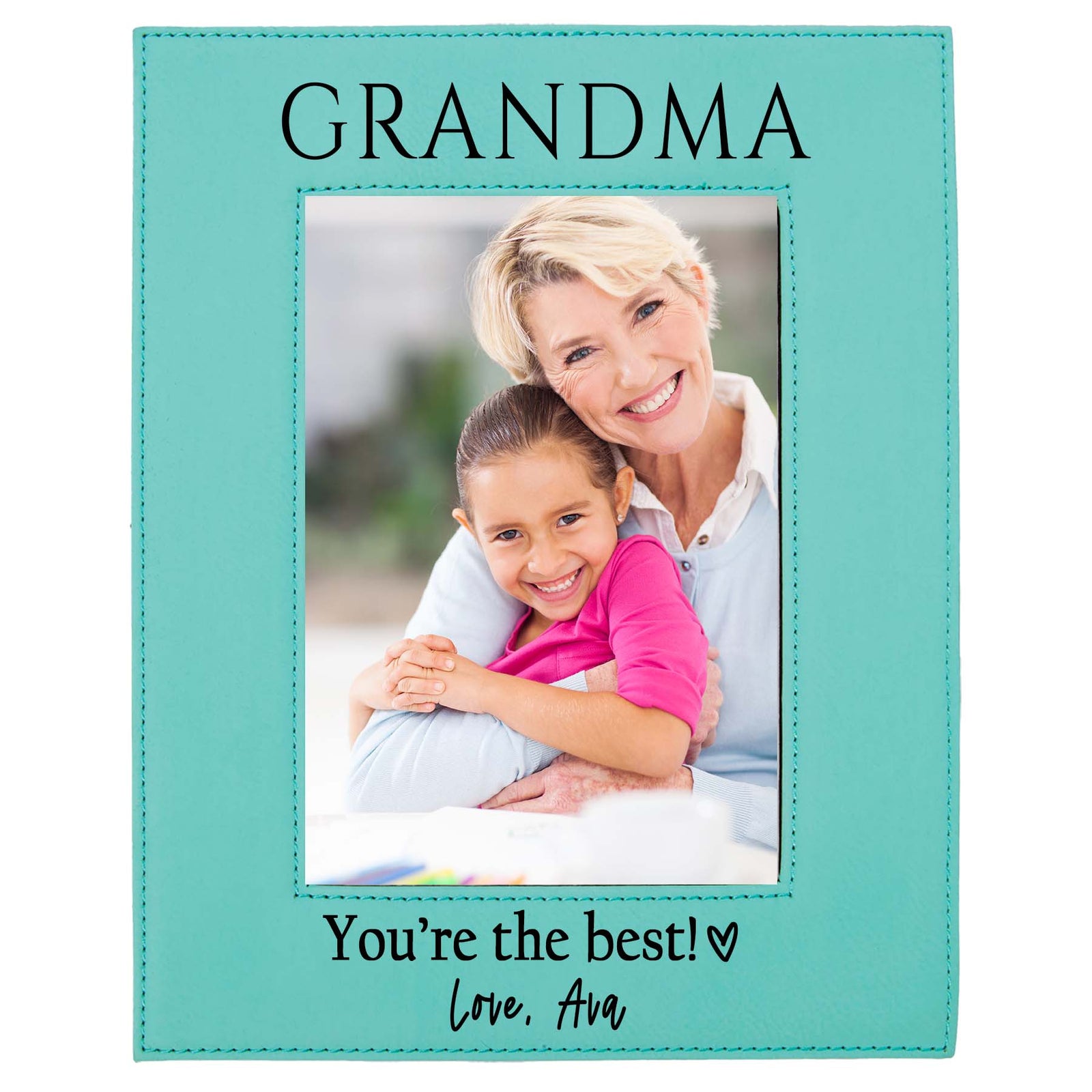 Grandma You're the Best Leatherette Picture Frame