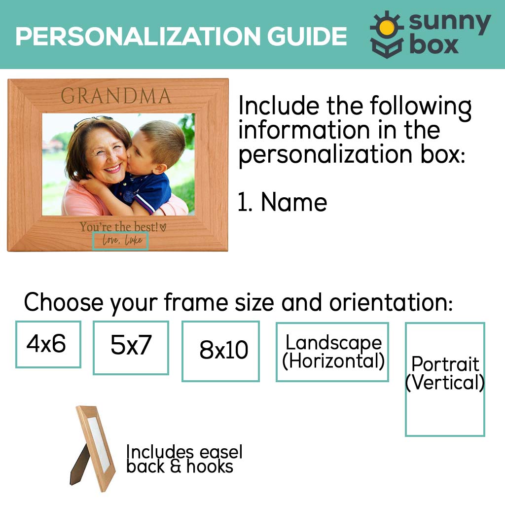 Grandma You're the Best Wood Picture Frame