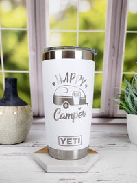 Happy Camper - RV Camping - Engraved YETI Tumbler