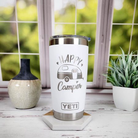Happy Camper - RV Camping - Engraved YETI Tumbler