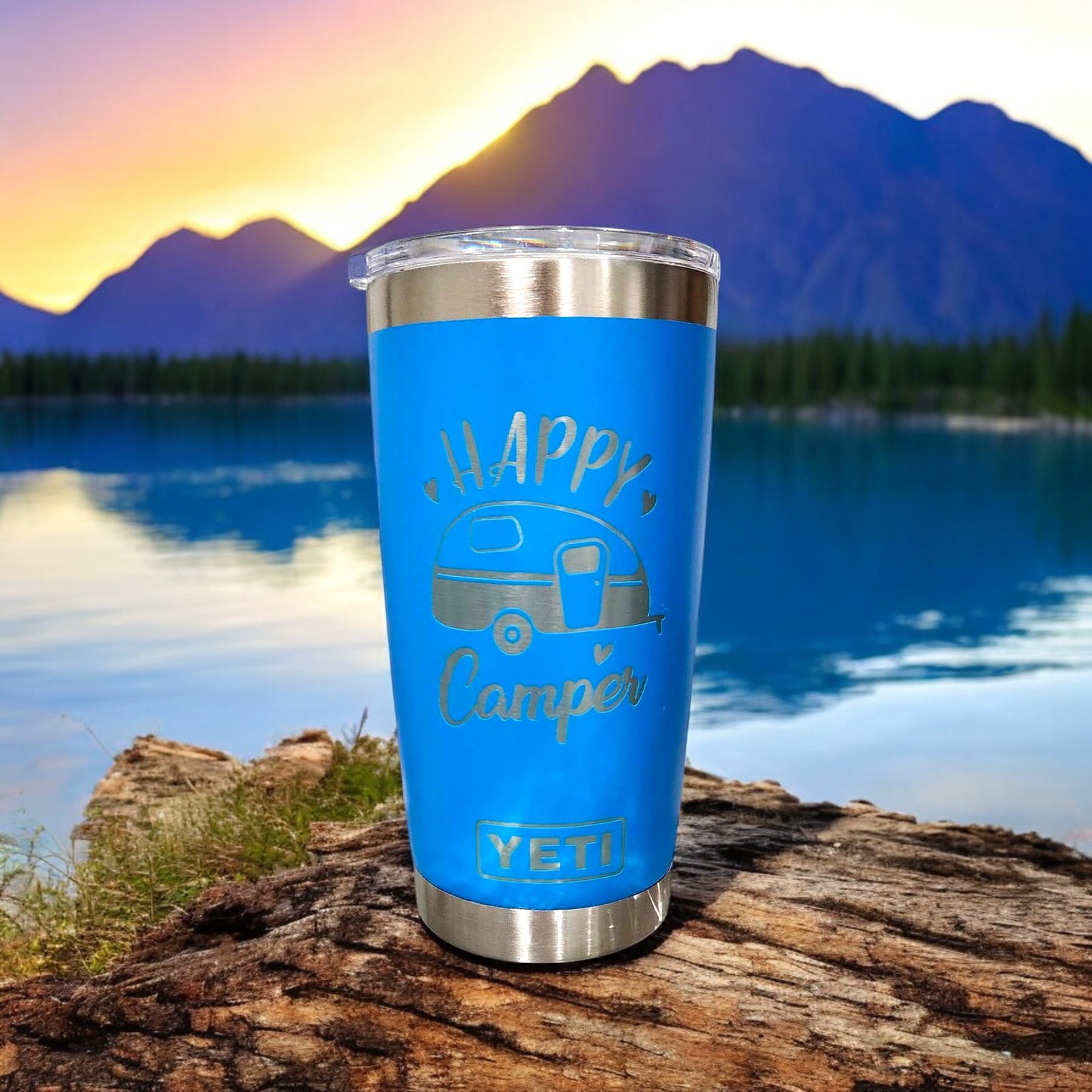 Happy Camper - RV Camping - Engraved YETI Tumbler