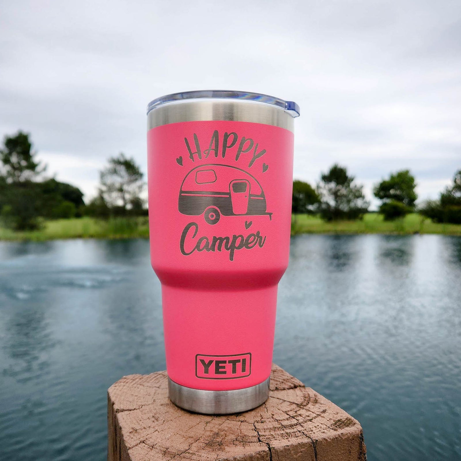 Happy Camper - RV Camping - Engraved YETI Tumbler