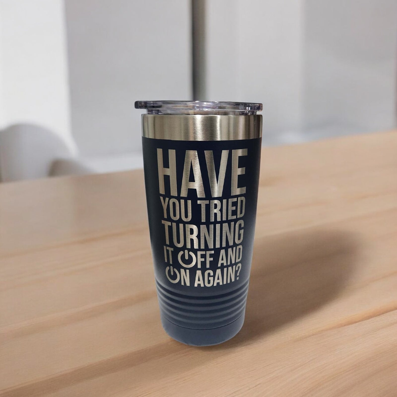 Have You Tried Turning It Off and On Again - Engraved Polar Camel Tumbler