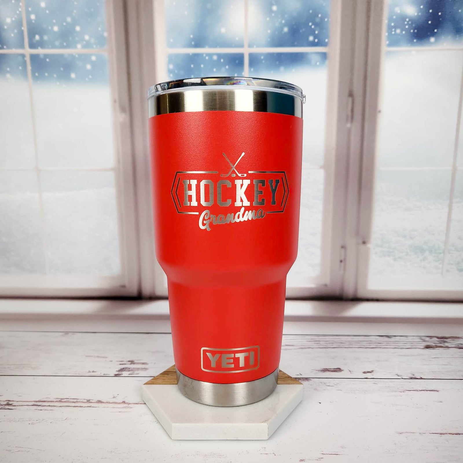 Hockey Grandma Engraved YETI Tumbler