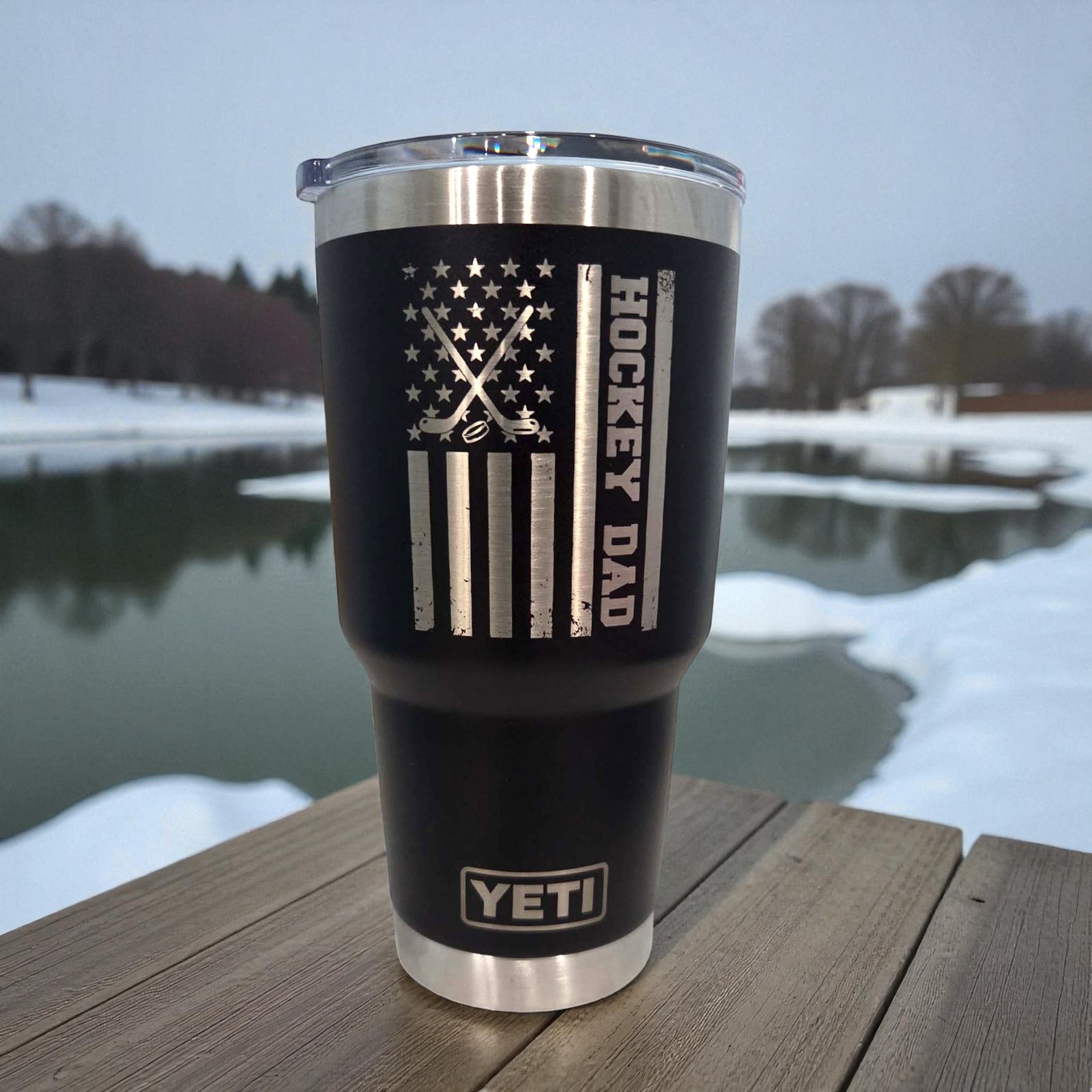 Hockey Dad Engraved YETI Tumbler