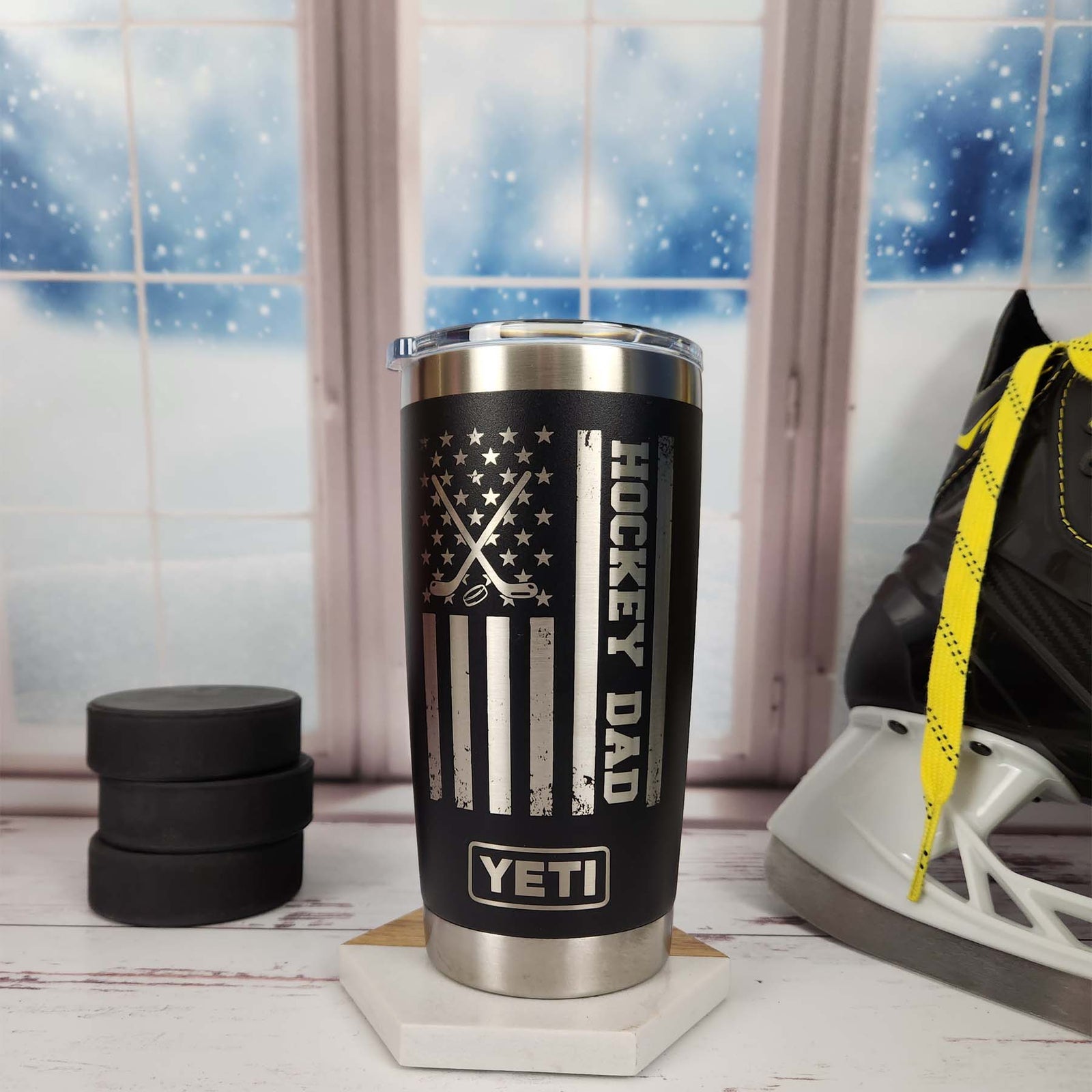 Hockey Dad Engraved YETI Tumbler