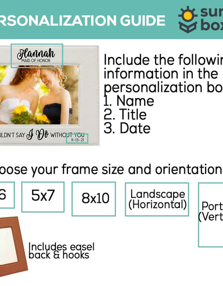 I Couldn't Say I Do Without You - Bridesmaid/Maid of Honor Leatherette Picture Frame