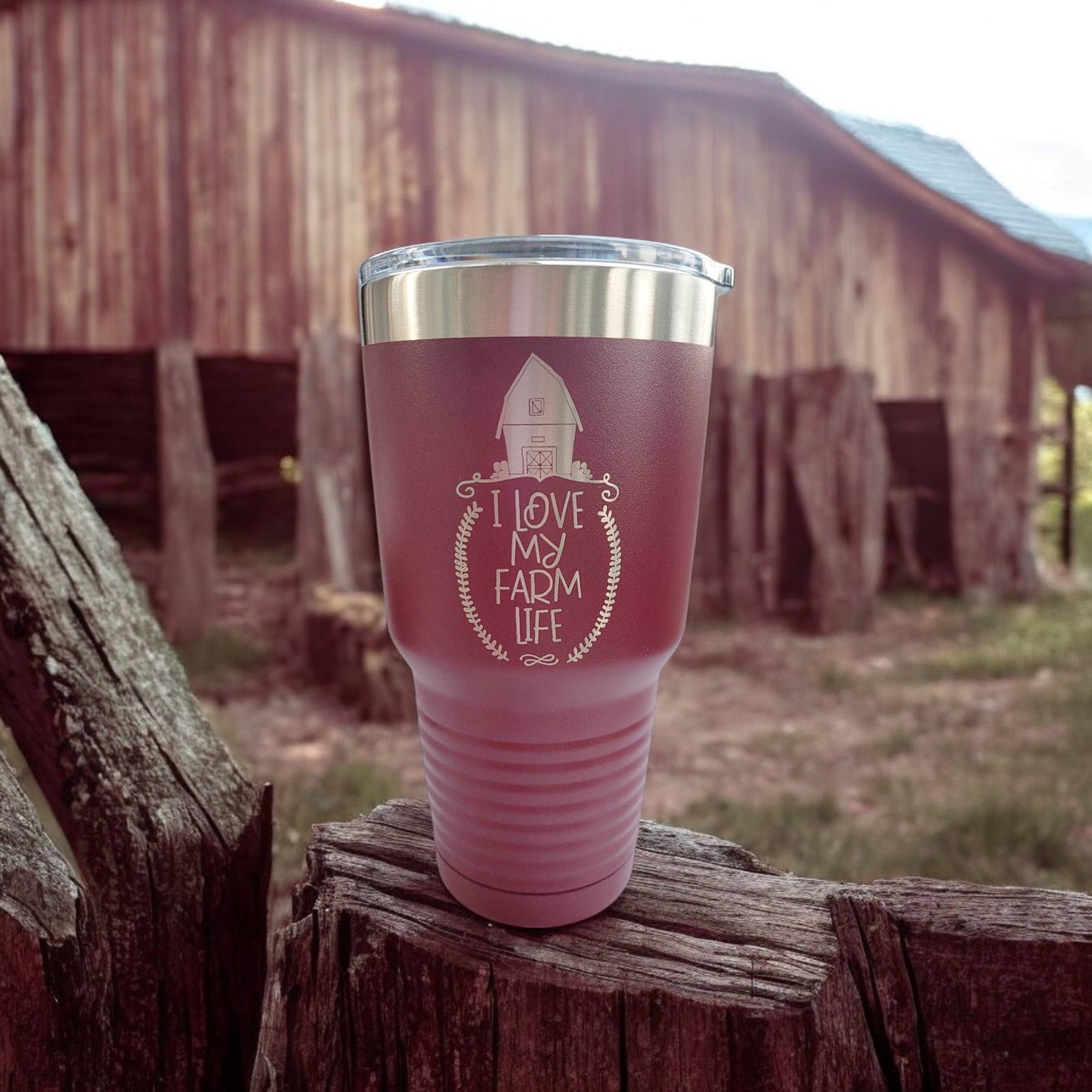 I Love My Farm Life - Engraved Polar Camel Tumbler