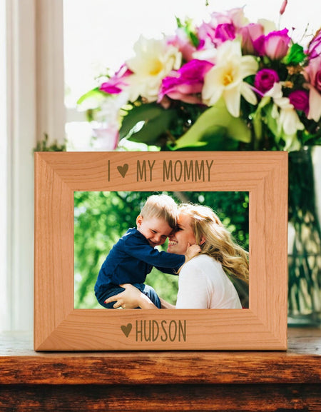 I Love My Mommy Wood Picture Frame