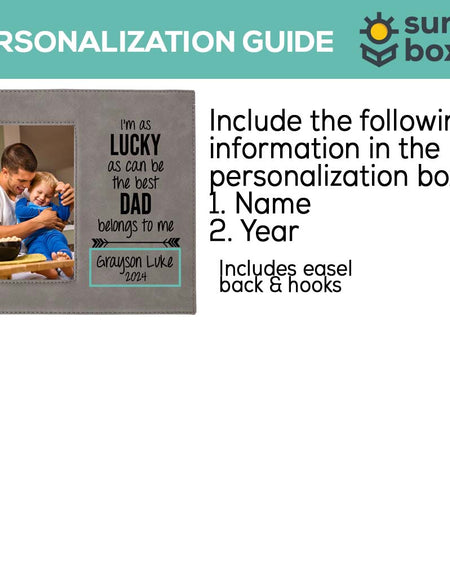 The Best Dad Belongs To Me Leatherette Wide Picture Frame