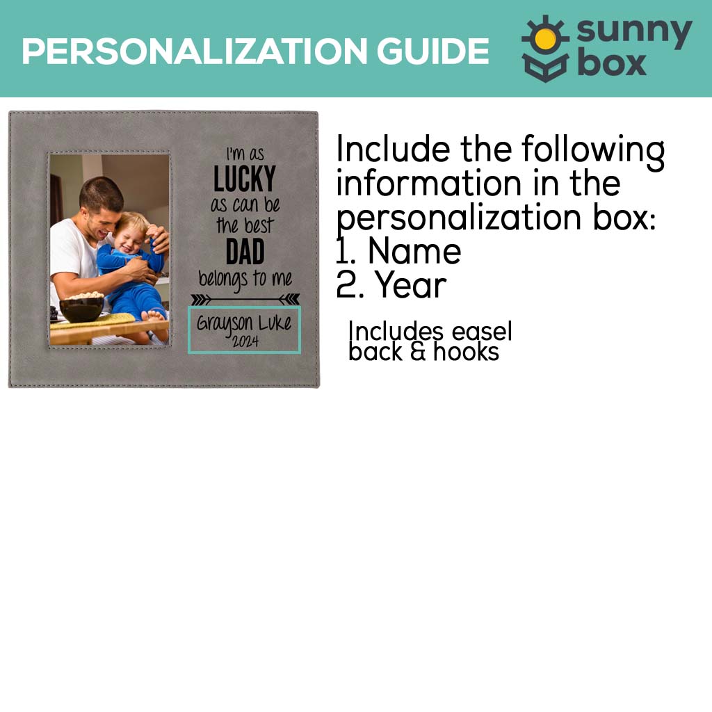 The Best Dad Belongs To Me Leatherette Wide Picture Frame