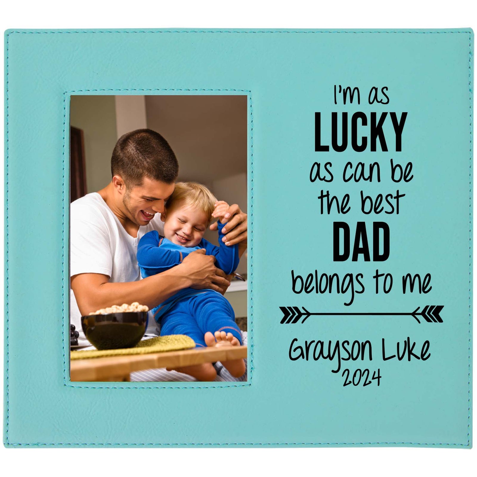 The Best Dad Belongs To Me Engraved Picture Frame by Sunny Box