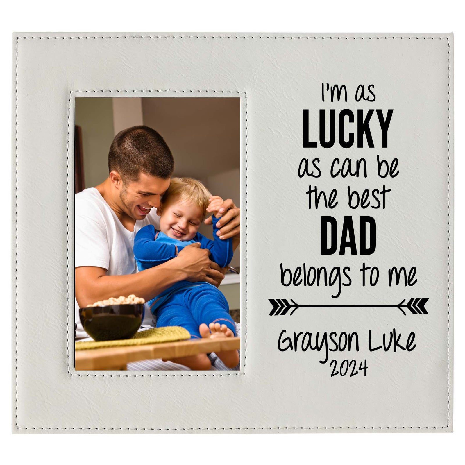 The Best Dad Belongs To Me Engraved Picture Frame by Sunny Box