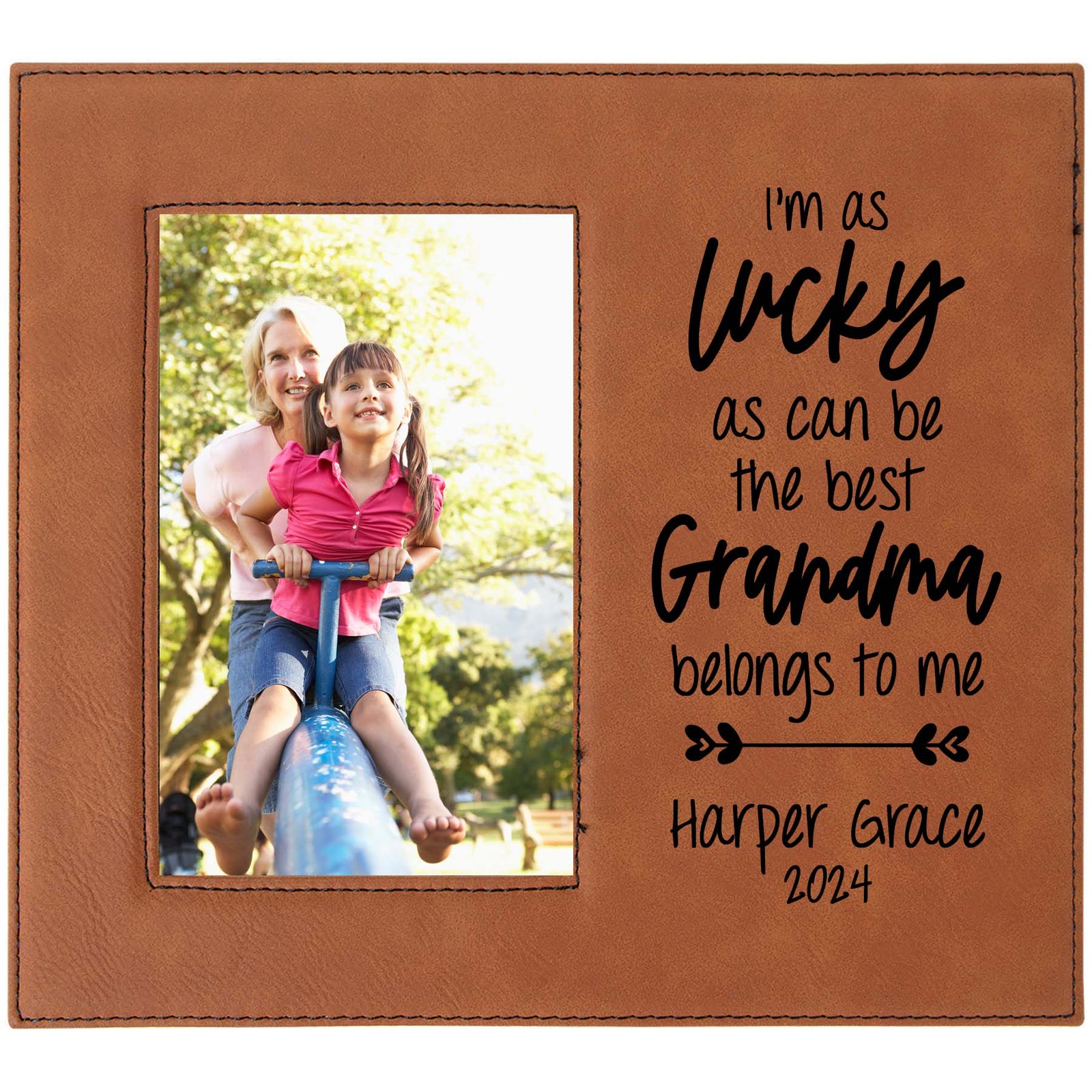 The Best Grandma Belongs To Me Engraved Picture Frame by Sunny Box