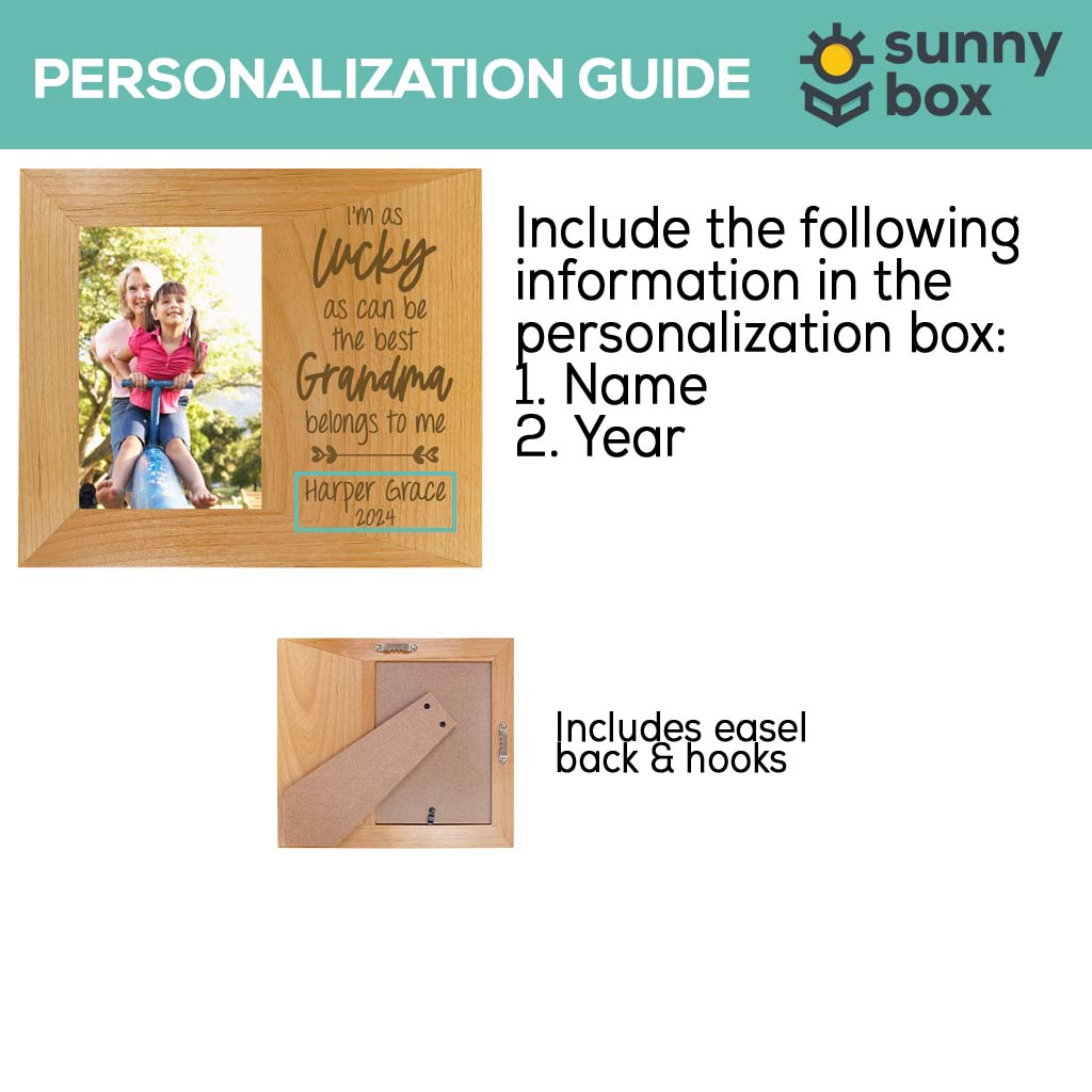 The Best Grandma Belongs To Me Wood Wide Picture Frame